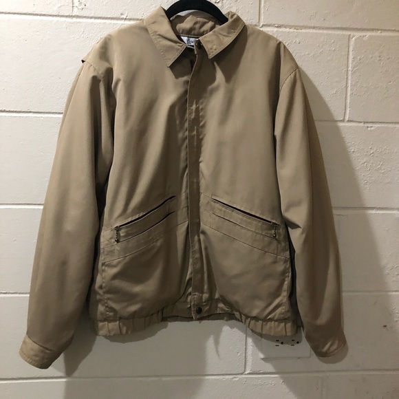 London Fog Brown Long Sleeve Zip-Up Jacket with Inner Lining Size 40 Reg - Picture 1 of 7